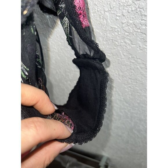 Inc Intimates Bodysuit Lingerie Top Embroidered Floral Butterflies Small NEW 1A - Picture 9 of 12